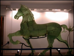 Green Horse in Lobby